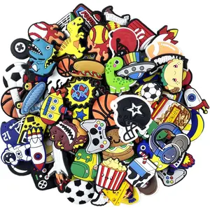 HY-JLY081 35,50,100Pcs Random Shoe Charms for Boys Cartoon PVC Shoe Accessories, Different Shapes of Shoe Decorations and Bracelets Wristbands Party Gifts Footwear Bridal Knee Parent