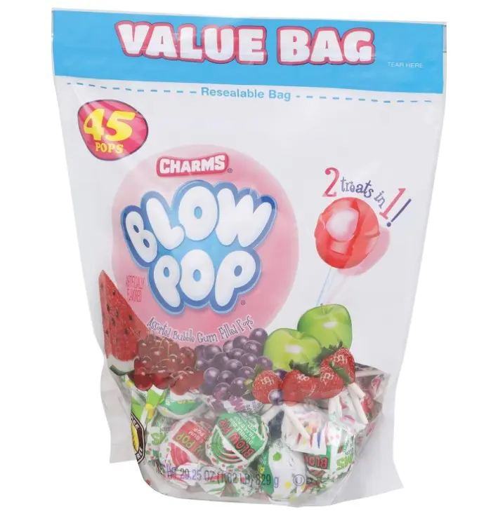 Charms Blow Pops, Assorted Flavors, 45 Count - 29.25 Ounce Bag (Packaging may vary)