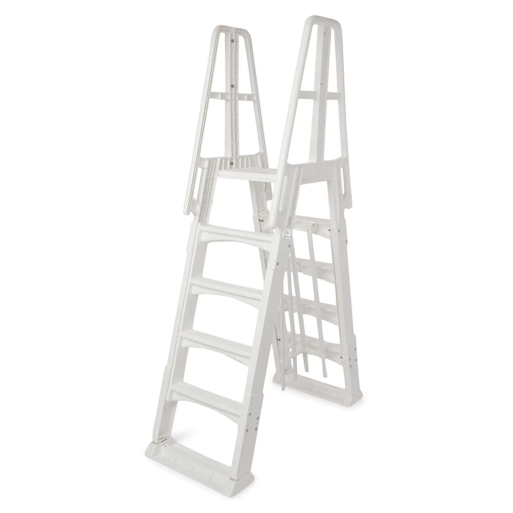 Vinyl Works SLA A-Frame Adjustable 48-56 Inch Above Ground Pool Ladder, White Vinyl Works SLA A-Frame Adjustable 48-56 Inch Above Ground Pool Ladder, White
