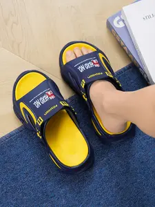 New Summer Arrivals for Men, Stylish Trendy Male Color‑blocked Platform Slide Sandals, Eye‑Catching Personality, Suitable for Shopping and Dates, Breathable and Versatile, Highlighting Trendy Texture