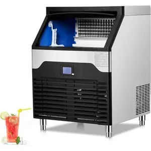 GARVEE 260lbs/24H Commercial Ice Maker Stainless Steel Under Counter ice Maker Machine with 145LBS Storage Self-Clean for Bar Restaurant Cafe Home