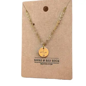 Spurs & Red Rock Turn and Burn Necklace Gold-Tone Chain with Circular Pendant Jewelry