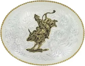 MONTANA SILVERSMITH OVAL BULLRIDER BUCKLE