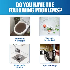 Drain Clog Remover Powder, Kitchen Toilet Bathroom Sink Drain Cleaner, Pipe Dredge Deodorant Powder for Household Sewage Blockage Removal