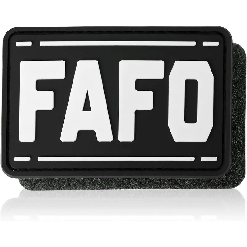 FAFO Pattern Applique Patch, Funny Tactical Patch, Military Morale Hook and Loop Patch for Backpacks, Dog Harnesses, Army Vests, Hats, Helmets