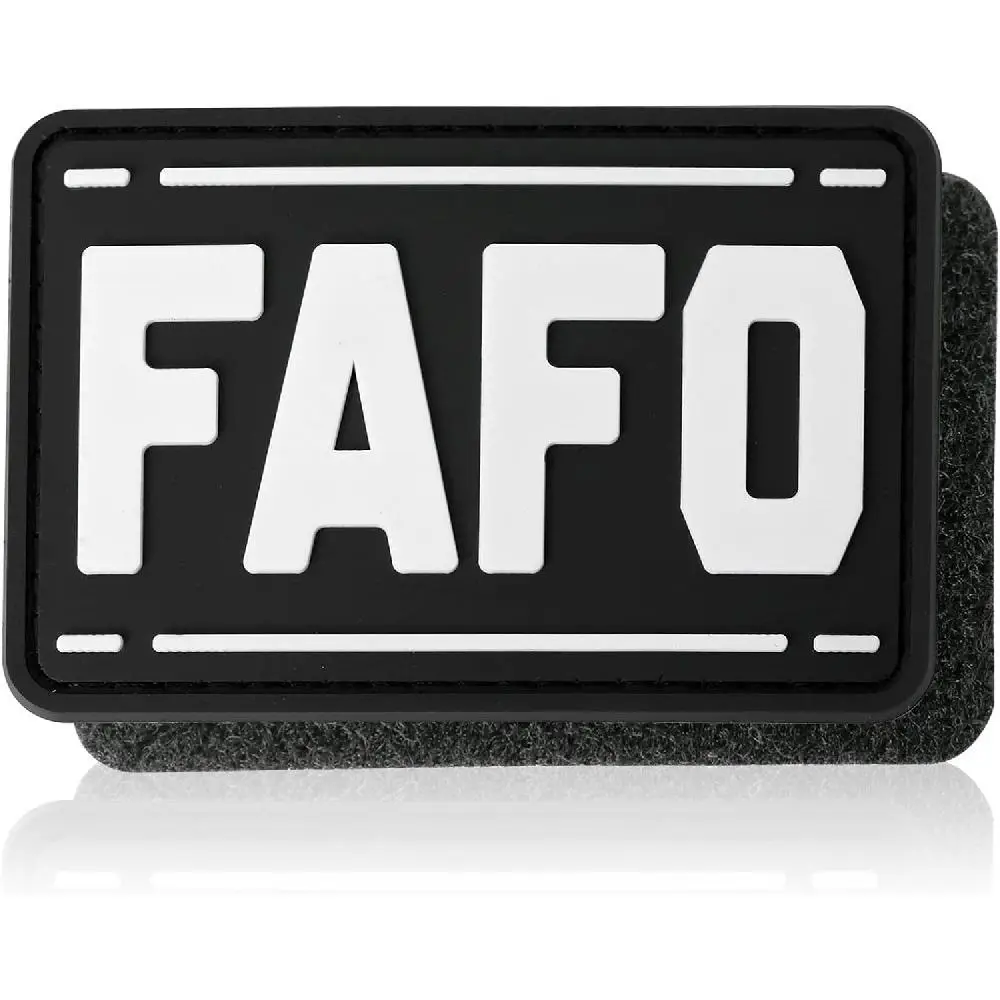 FAFO Pattern Patch, Funny Tactical Patch, Military Morale Hook and Loop Patch for Backpacks, Dog Harnesses, Army Vests, Hats, Helmets