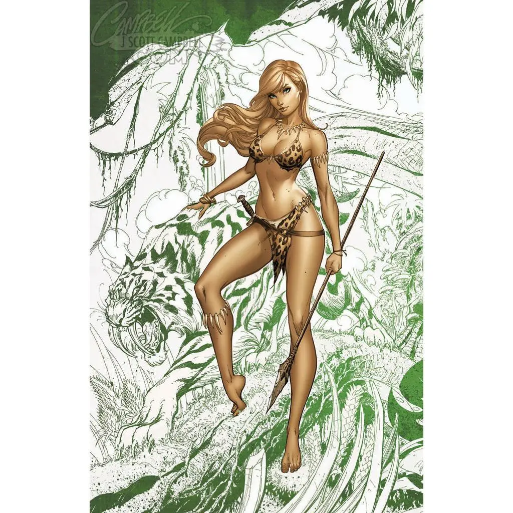 Uncanny X-Men #12 [E] J. Scott Campbell EXCLUSIVE Cover E "Shanna, sketch" (2019)