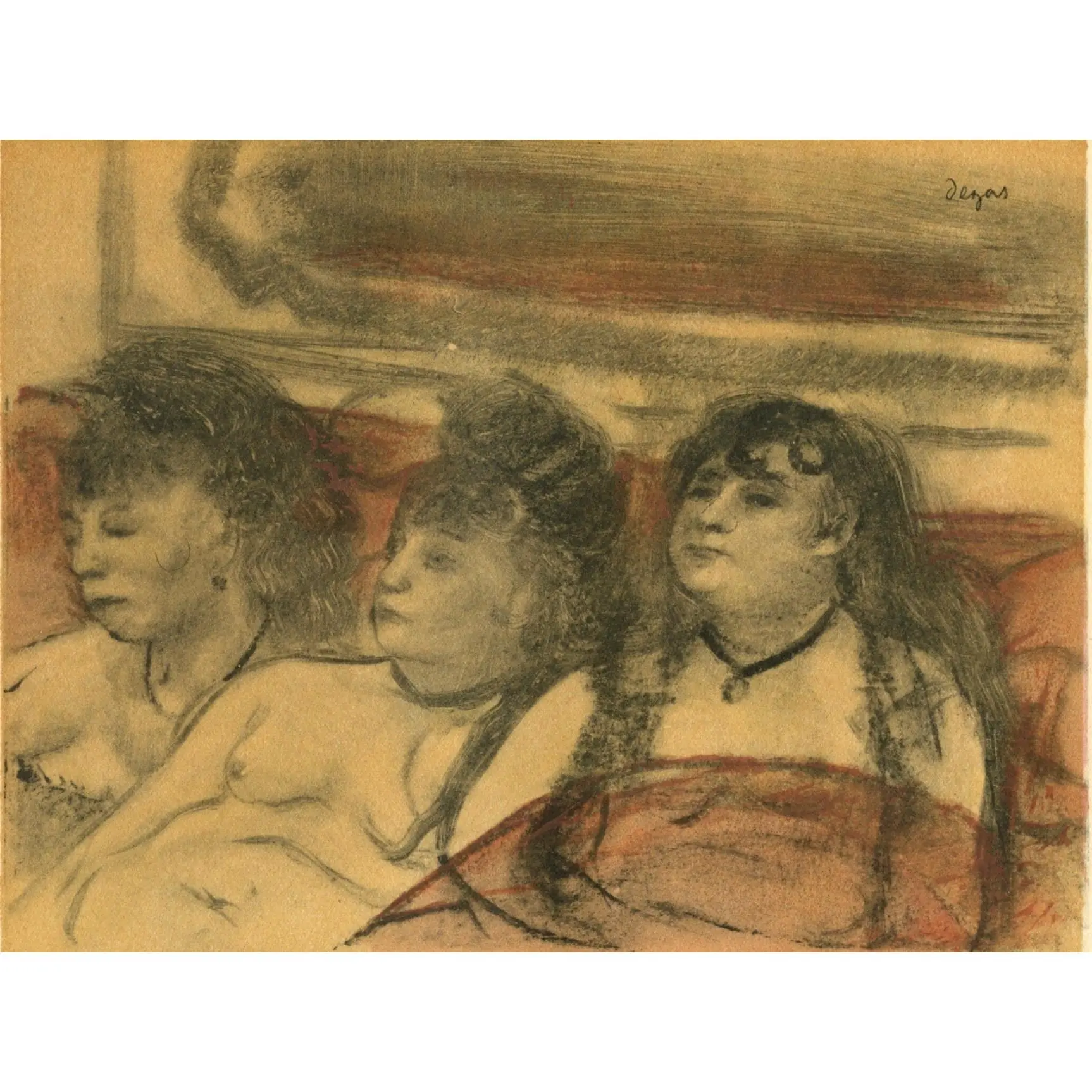 Edgar Degas, Au Salon, E. Degas Monotypes, Limited Edition Monotype