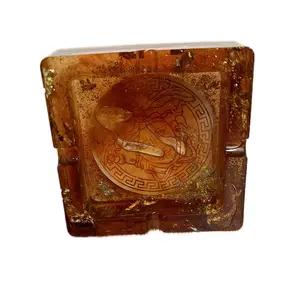 Greek Inspired Orange Resin for Jewelry Holder