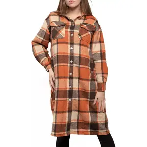 Oversized Plaid Long Shacket