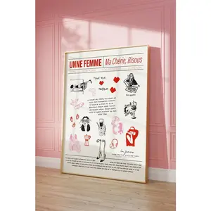 Trendy Exhibition French Poster Aesthetic Home Wall Decor Art Colorful Illustration Vintage Retro Trendy Gift, Fashion Poster Decor Home, Trendy Poster