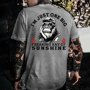 I'm Just One Big Freaking Ray Of Sunshine! Monkey Men's T-shirt