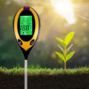 Electronic Digital Soil Tester, Temperature Humidity Ph Sunlight Intensity 4-In-1, Garden Farm Outdoor Plant Growth Soil Detector