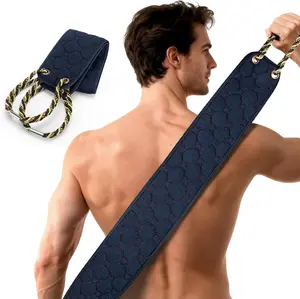 Exfoliating bath towels made from volcanic stone, exfoliating sponges, long-net deep-cleansing scrubbers, soft and effective body scrub products.