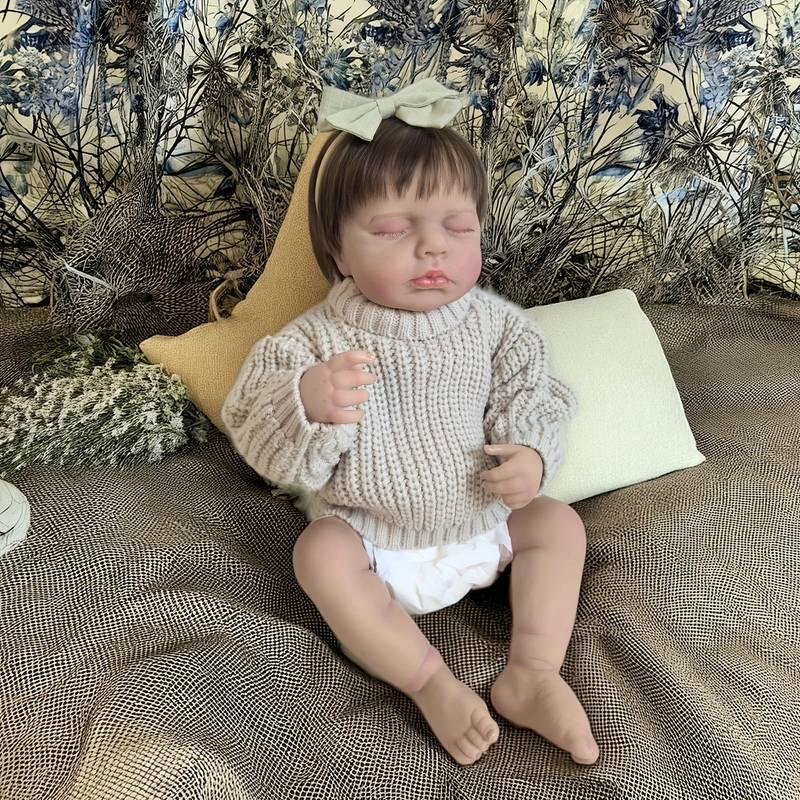 Reborn Baby Dolls Full Body Vinyl Girl 20 Inch Realistic Newborn Baby Dolls Anatomically Correct Real Looking Baby Doll with Rooted Hair