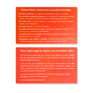 Know Your Rights Cards (1/3/5Pcs Available) - U.S. Citizenship Rights - 5th Amendment Guide - For Residents  & Non-Citizens - Portable Durable Design Universal Use Legal Information Free Code4 Thin Blue Line Car Decal Included Community Leaders
