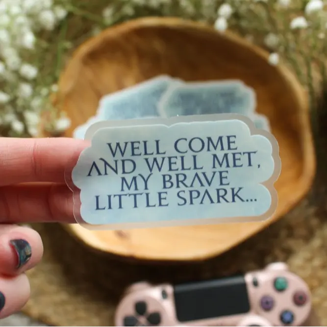 Well Come and Well Met, My Brave Little Spark Hydaelyn Venat Vinyl Sticker | Matte Finish | Final Fantasy XIV | Endwalker | 3" x 1.5"