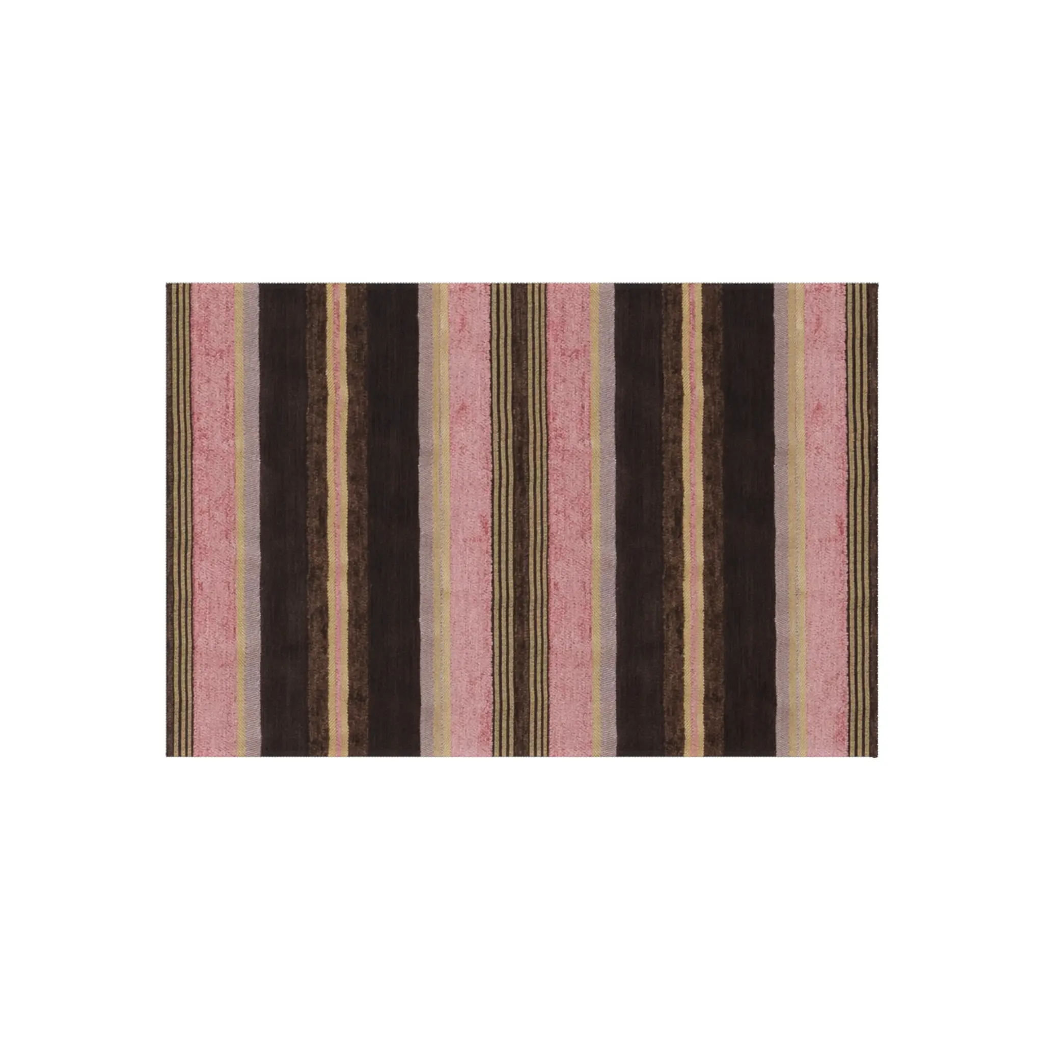 Pink n Brown Striped Outdoor Rug