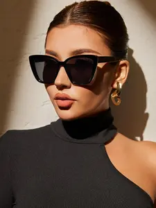 Women's Tinted Lens Sunglasses, Trendy Casual Sunglasses for Everyday Use, Fashion Accessories for Outdoor Activities