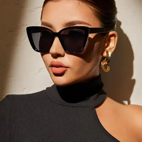 Women's Tinted Lens Sunglasses, Trendy Casual Sunglasses for Everyday Use, Fashion Accessories for Outdoor Activities
