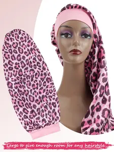 Women's Sleep Cap, Elastic Lightweight Material, Long Satin Sleep Hat with Stretch Band, Ideal for Braids, Ponytails, Curly Hair