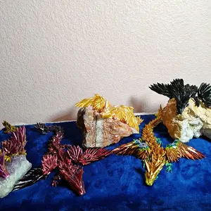 Crystal Wing Dragon with Eggs - Medium Size Only - Unique Decor and Ornaments Gift