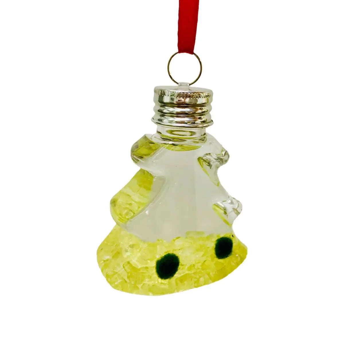 Live Moss Ball Pet Ornament with Natural Yellow Citrine - Christmas Tree Hanging Decoration for Wealth & Prosperity – Unique Christmas Tree Ornament, Perfect Holiday Gift for Good Fortune aquatic plant dwarf water