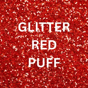 3D Super Glitter Heat Transfer Vinyl (HTV) - Fun DIY Craft Supplies, Cricut-Compatible for Design-Focused Glitter Projects - Red