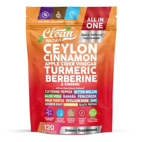 Clean Nutra Ceylon Cinnamon Capsules with Berberine & Apple Cider Vinegar Turmeric Ginseng Supplement Made in USA