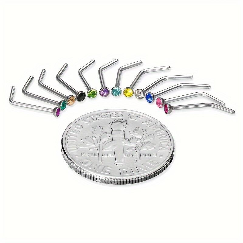 40Pcs Classic Stainless Steel Studs Bohemian Colorful Zirconia Exquisite Shiny Body Piercing Jewelry Set for Vacation Travel Beach Piercing