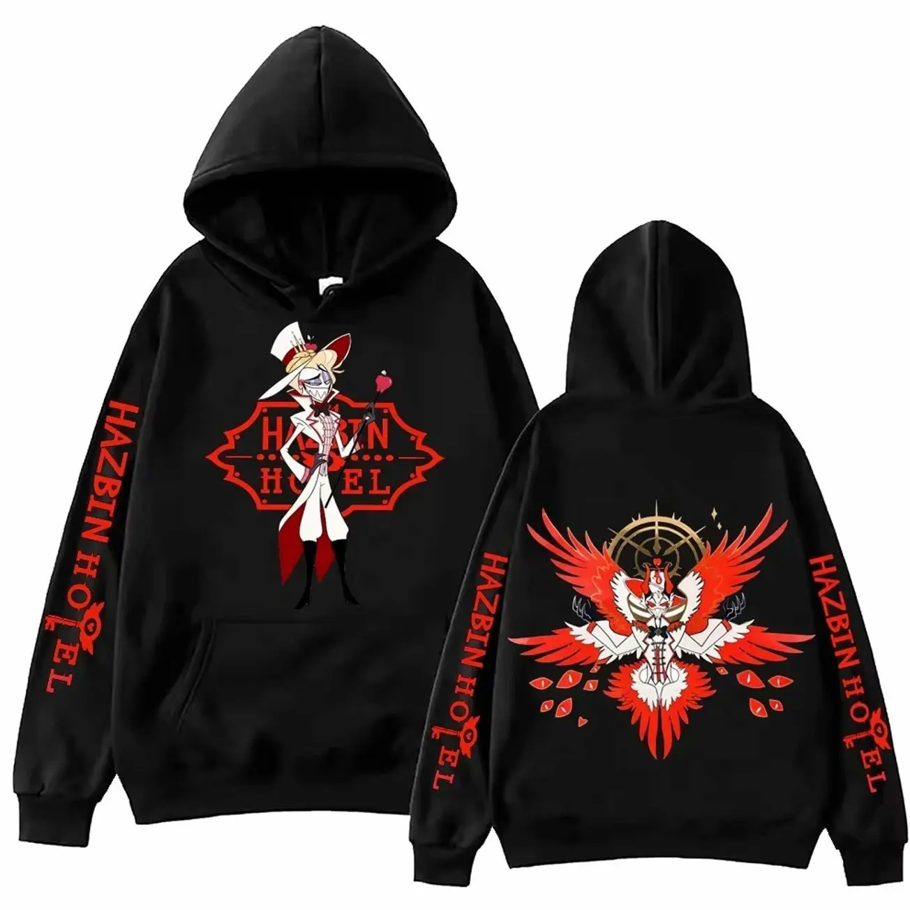 2026 Hot Movie Hazbin Hotel Lucifer Morningstar Hoodie Man Woman Harajuku Sweatshirt Hoodies Hig-hend Luxury hot product Unisex