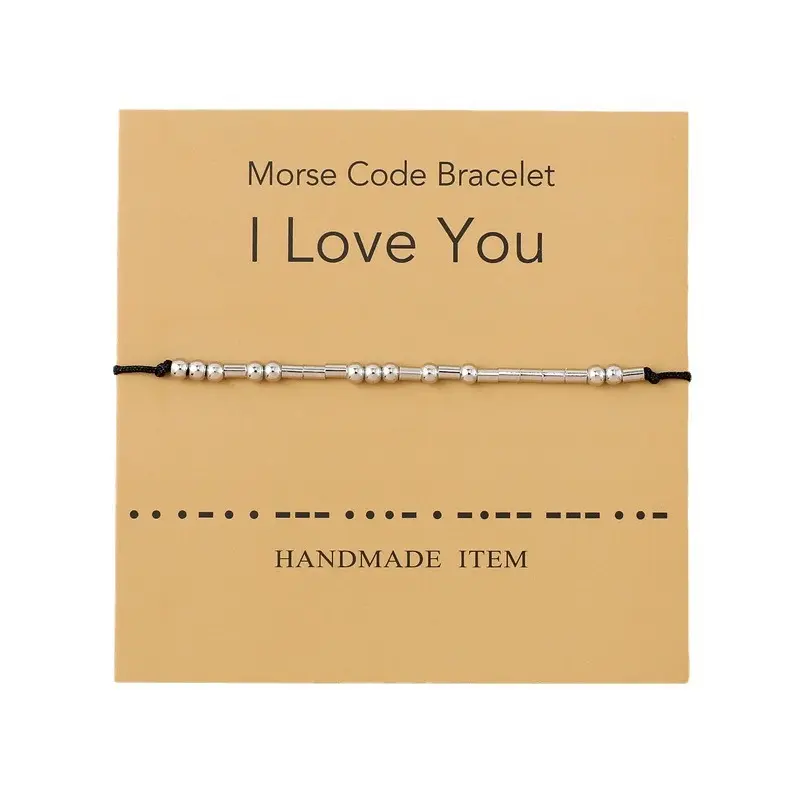 I Love You Morse Code Bracelet