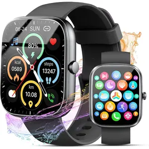 Smart Watch, 1.91"Smartwatch with Answer/Make Call, Fitness Tracker with 100+ Sport Modes, Watches IP68 Waterproof/Heart Rate/Sleep Monitor/Pedometer, Activity Tracker for Android iOS