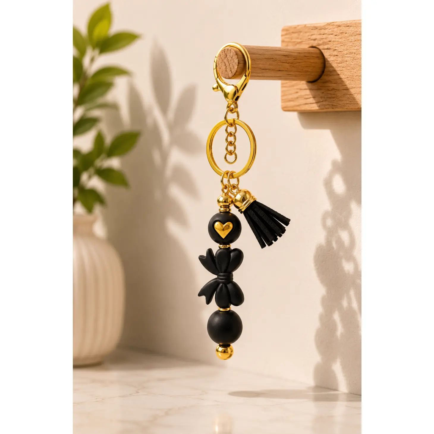 Midnight Garden Bag Charm | Beads of Hope T1D – Handmade Silicone Bead Bracelet