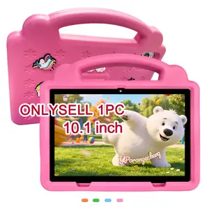 10.1 Inch Kids Tablet with Shockproof Case & Stand, HD Eye Care Screen, Parental Control Mode, Educational & Entertainment, Portable Anti-Drop, Interactive Toy, No Adapter Included, Great Birthday/Christmas Gift for Kids