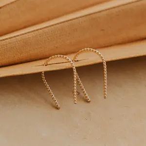 Twisted Tiny Horseshoe Earrings