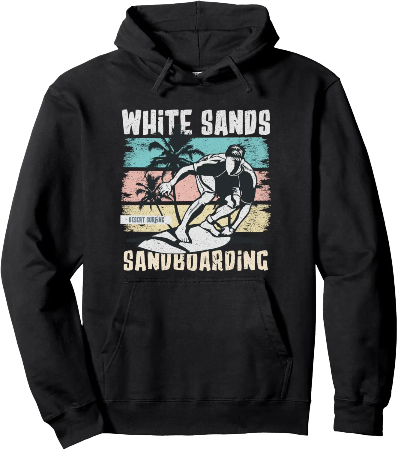 Sandboarding White Sands Desert Surfing Sandboarder Pullover Hoodie - Hufsakha Shop 59B0DHR1FPF2