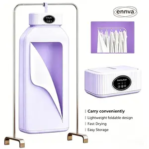 TIRIVO Mini Foldable Wireless Portable Clothes & Shoe Dryer - 45dB Silence, 600W, 8-Hour Timer, Drying Bags, LED Display, Multi-Functional Deodorizer, Ideal for Apartments, Travel, Gifting