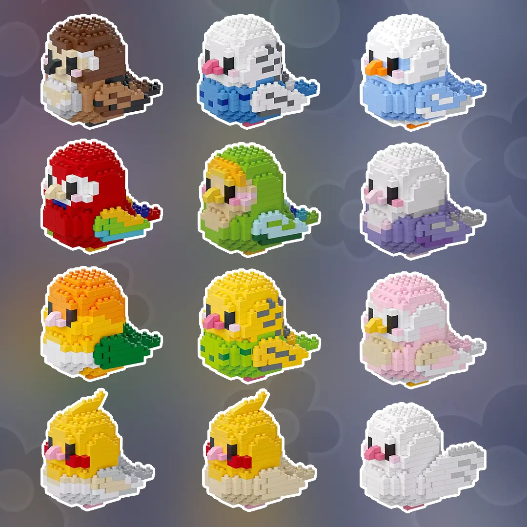 Cute Bird Picky Pad Fidget Toy, DIY Micro Building Blocks Kit - Not for Small Children