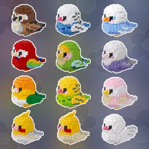 Cute Birds Picky Pads Picking Fidget Toy, DIY Micro Building Blocks Kit - Reusable/Remeltable Option - Not for Small Children