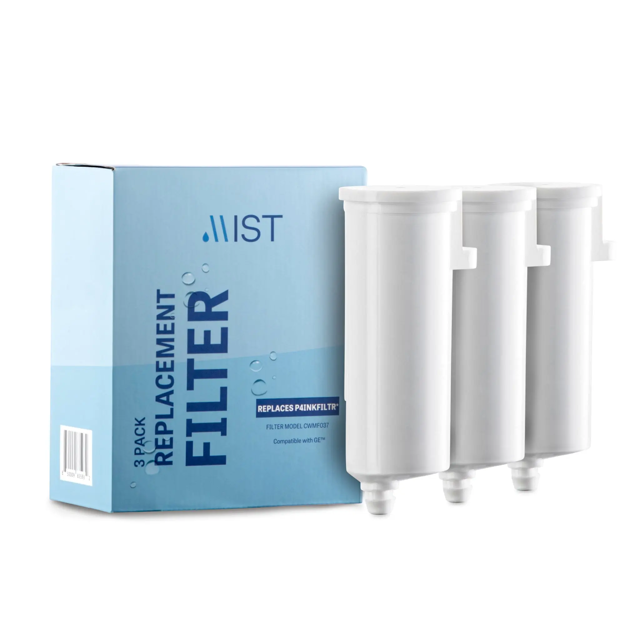 Mist Replacement for P4INKFILTR Ice Maker Water Filter, Compatible with all GE- Opal Nugget Ice Maker Water Filter, Easy to Install with Pull Ring Design, 3 Pack