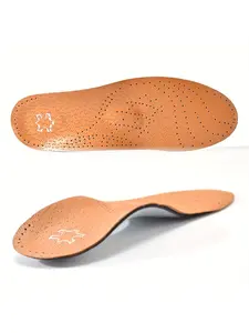 1Pair Arch Support Insoles, Synthetic Leather Insoles, Strong Arch Support, Non-Collapse, Suitable for Casual Shoes, Dress Shoes, Sports Shoes