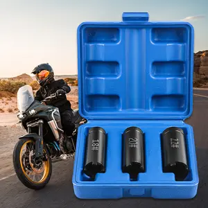 3pcs Motorcycle Clutch Nut Remover 18mm 20mm 22mm Motorcycle Repair Wrench Tool Four Claw Socket Hand Tool for Scooter Repair