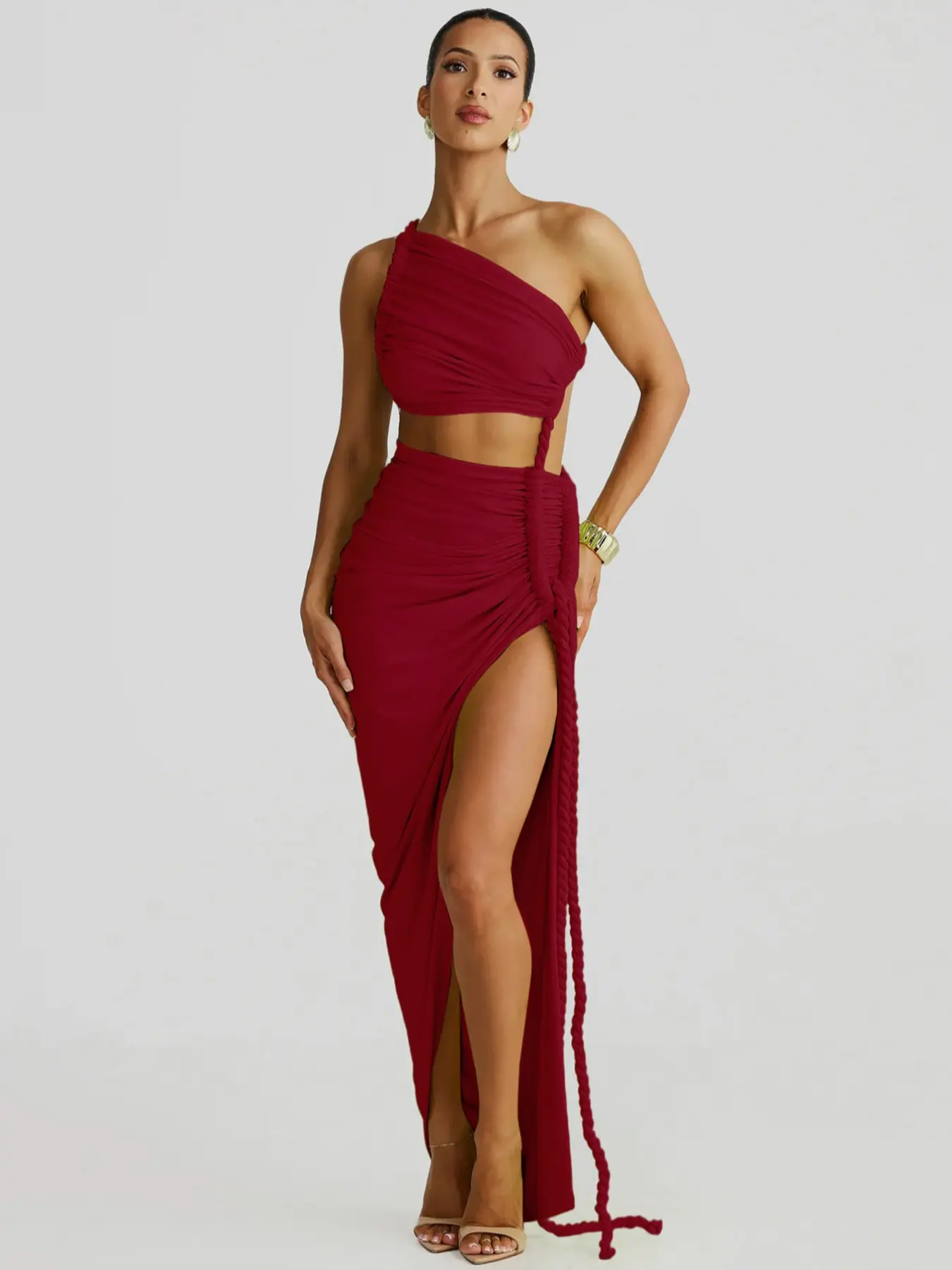 Women's Sexy Formal Party Holiday One Shoulder Cut Out Split Sleeveless Backless Bodycon Slip Dress Strapless Ruched Knotted Solid Dating Birthday Evening Gown Slip Long Dresses Clothes Lady - TikTok Shop Women's Sexy Formal Party Holiday One Shoulder Cut Out Split Sleeveless Backless Bodycon Slip Dress Strapless Ruched Knotted Solid Dating Birthday Evening Gown Slip Long Dresses Clothes Lady - TikTok Shop