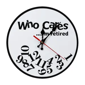 10/12 Inch DIY Funny Retirement Wall Clock, Easy Assemble Novelty Clock with Silent Movement, Humor Home Decor for Office Man Cave Bedroom