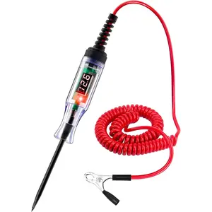 Automotive Test Light 5-90V Digital LED Circuit Tester with  Display, Auto Bidirectional Light Tester, Electrical  Tester with Extended Spring Wire & Probe for /RV/