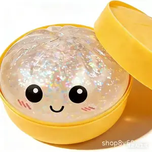 Squishy dumpling stress ball for adults, Squishy toys for kids, dumpling fidget sensory toy, 3.15 inches in diameter squeeze dough ball stress relief toy, stretchy stress relief squishy toy