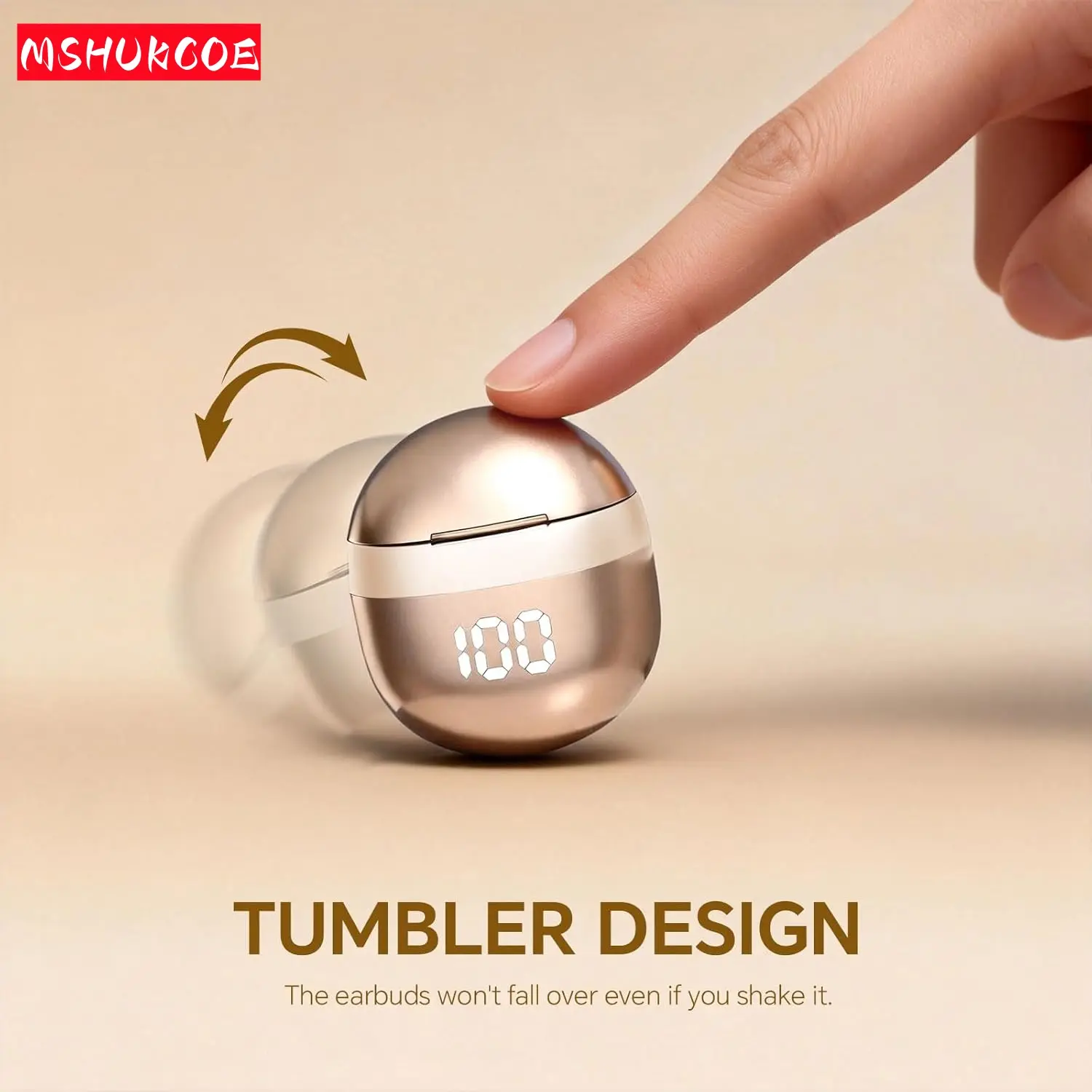 Invisible mini wireless Bluetooth sleep earbuds, comfortable in-ear fit, bass sound, physical noise reduction, suitable for classes, side sleeping, and workouts hifi music earphone