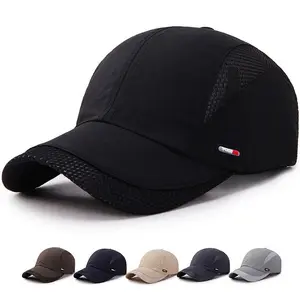 Caps For Men And Women Summer Outdoor Sports Quick Drying Mesh Baseball Cap For The Sun Duckbill Cap Simple Solid Color Hats B1