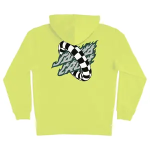 Santa Cruz Skateboard Sweatshirts Goal Flame Pullover Safety Yellow